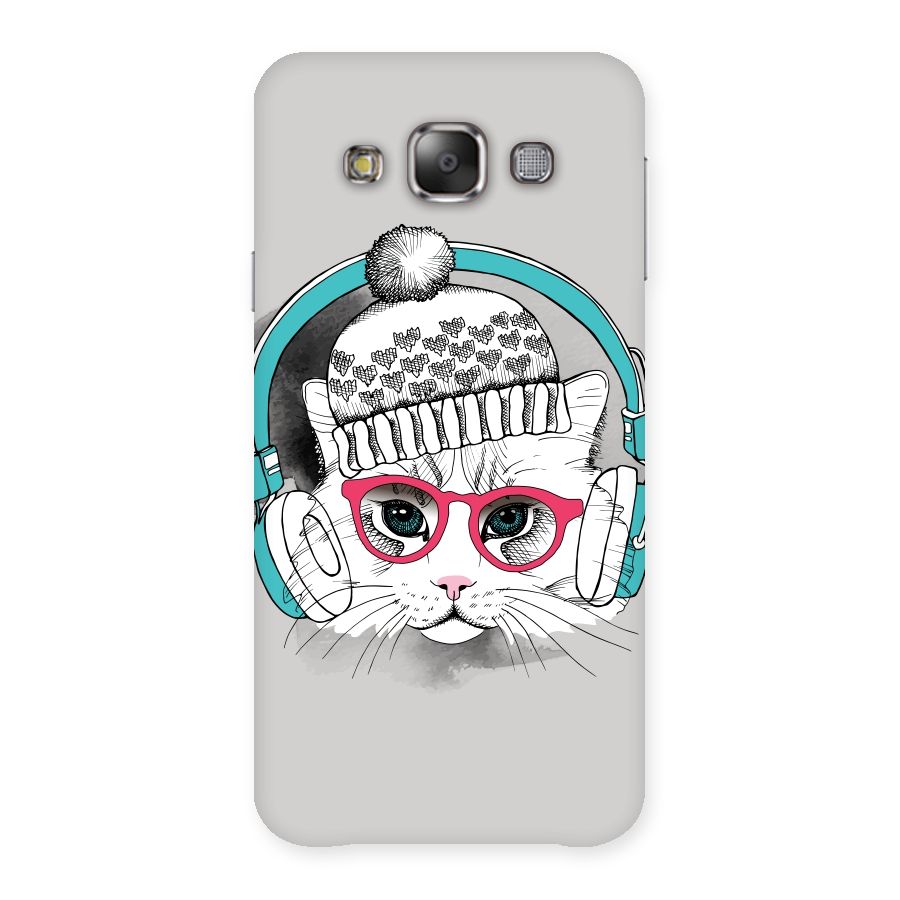 Cat Headphones Back Case for Galaxy E7