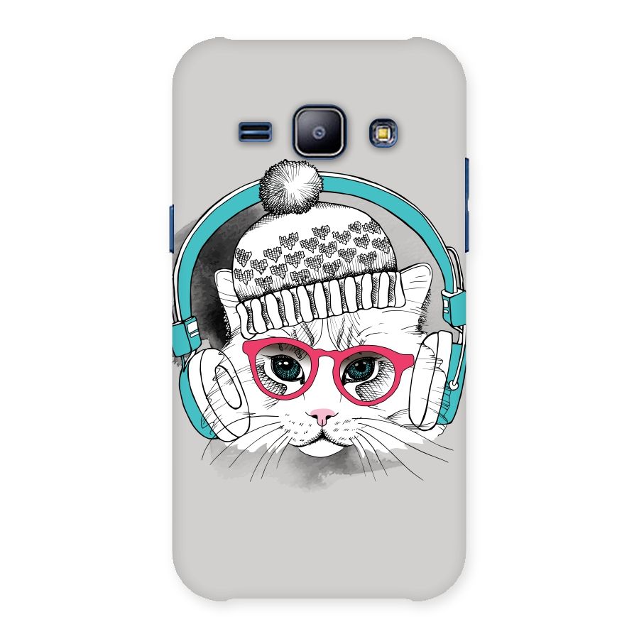 Cat Headphones Back Case for Galaxy J1