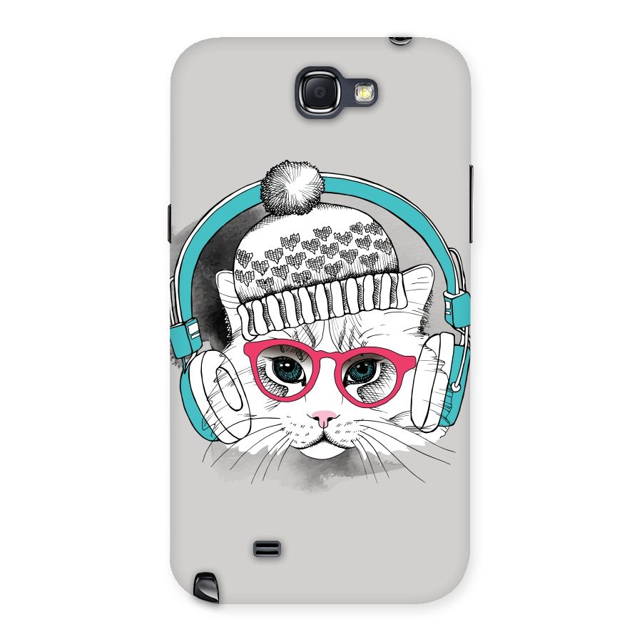 Cat Headphones Back Case for Galaxy Note 2