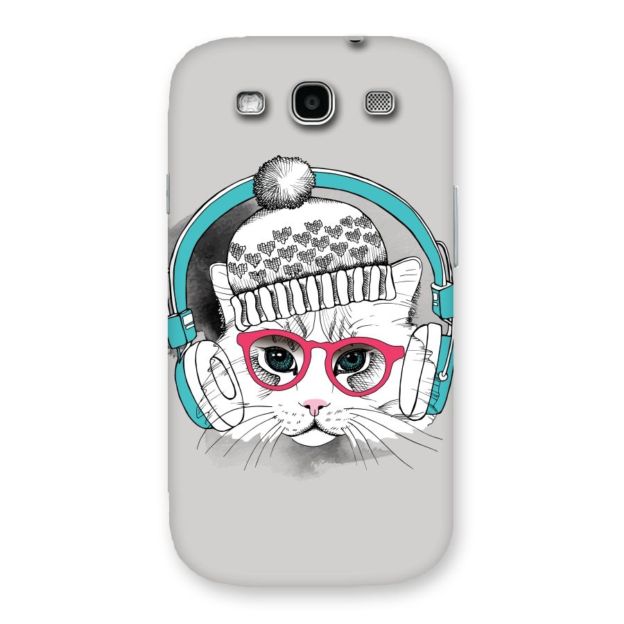 Cat Headphones Back Case for Galaxy S3
