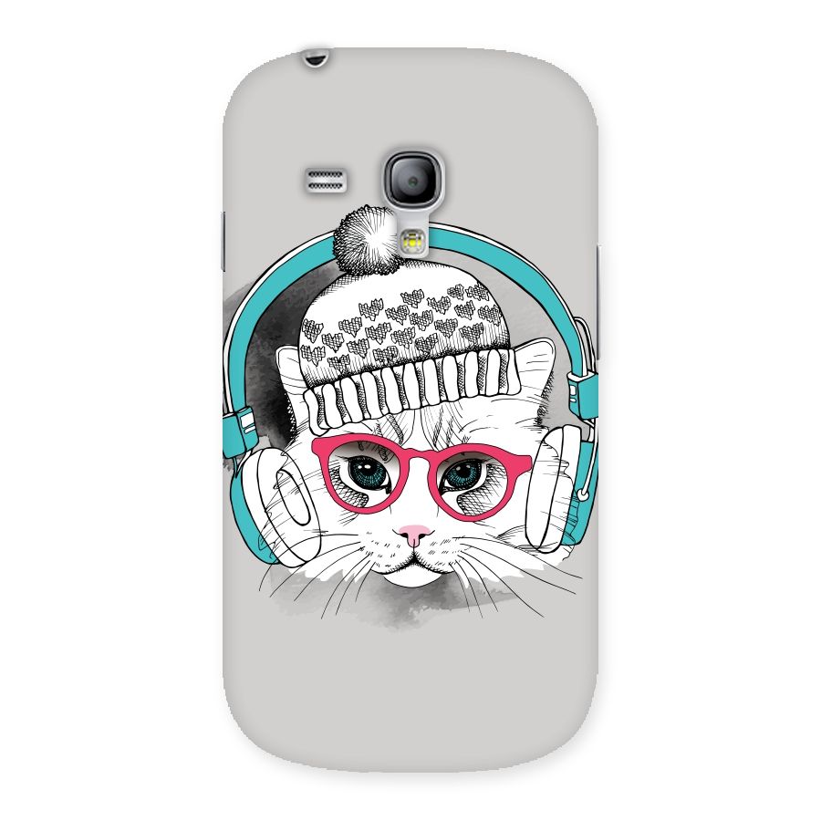 Cat Headphones Back Case for Galaxy S3 Mini