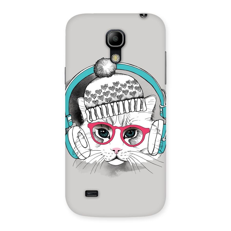 Cat Headphones Back Case for Galaxy S4 Mini