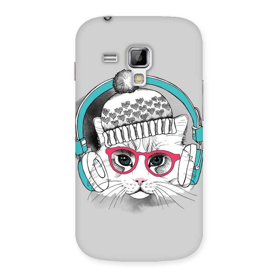 Cat Headphones Back Case for Galaxy S Duos