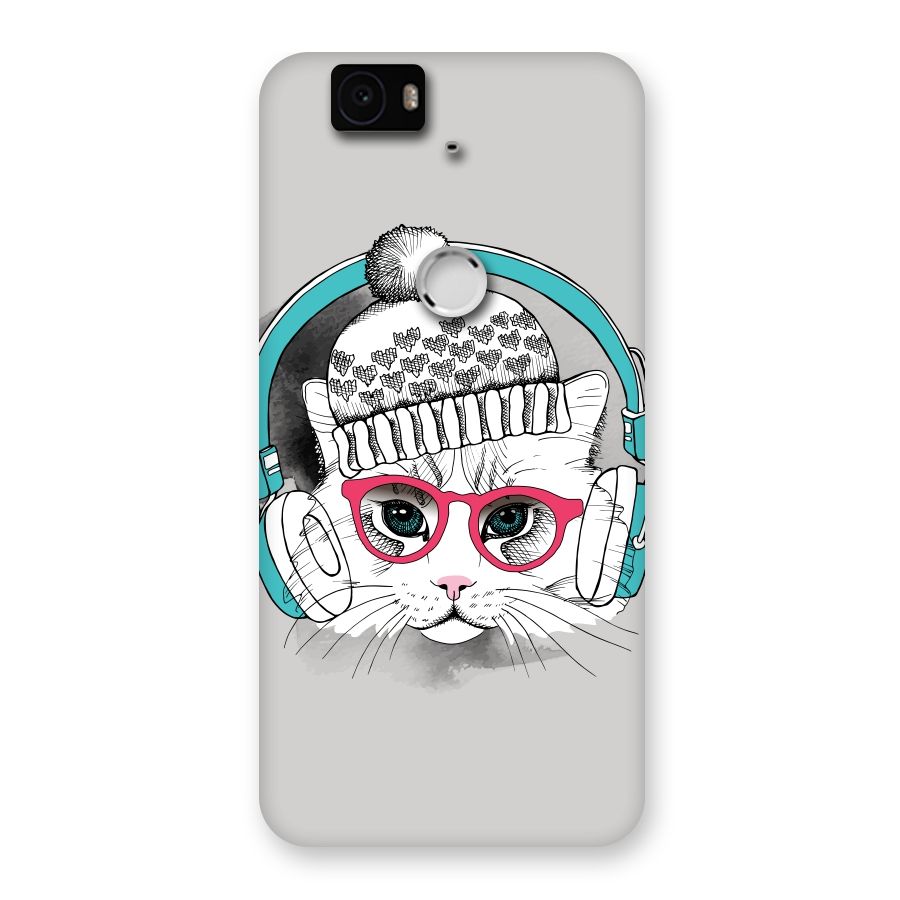 Cat Headphones Back Case for Google Nexus-6P