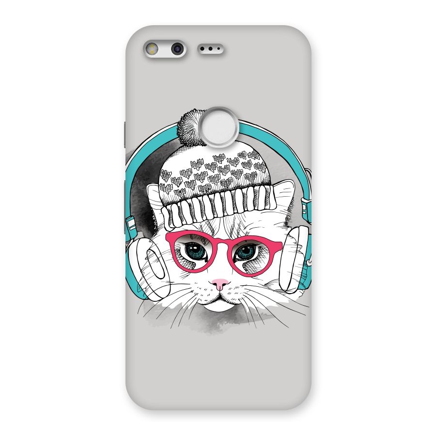 Cat Headphones Back Case for Google Pixel