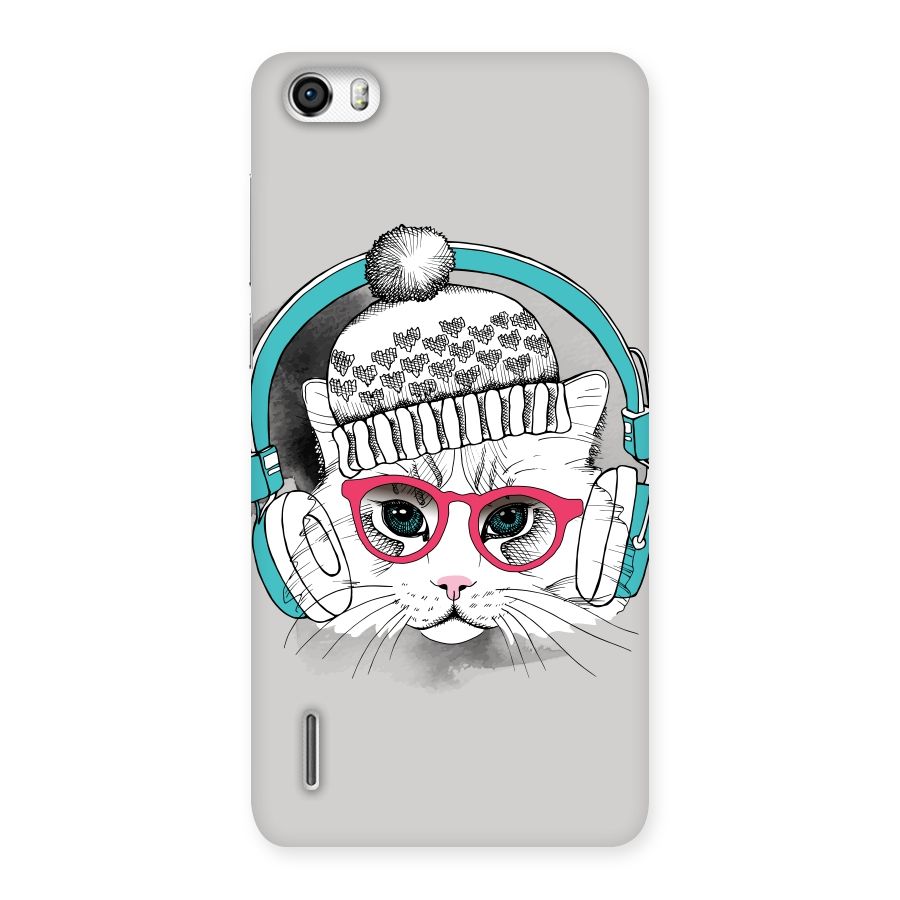 Cat Headphones Back Case for Honor 6