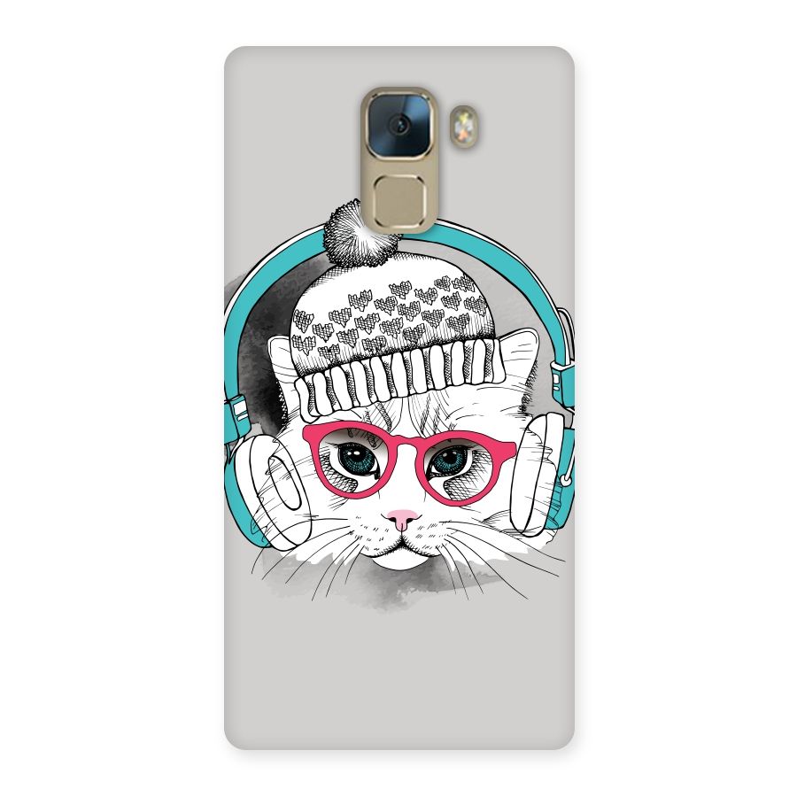 Cat Headphones Back Case for Huawei Honor 7