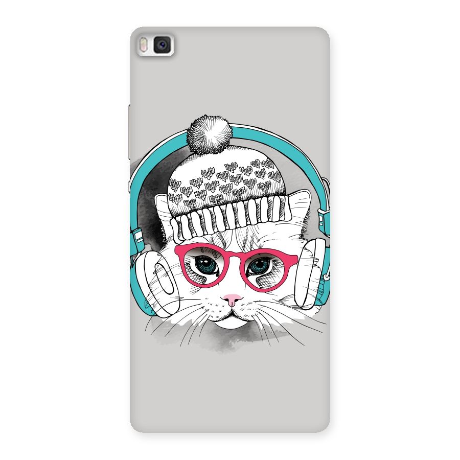Cat Headphones Back Case for Huawei P8
