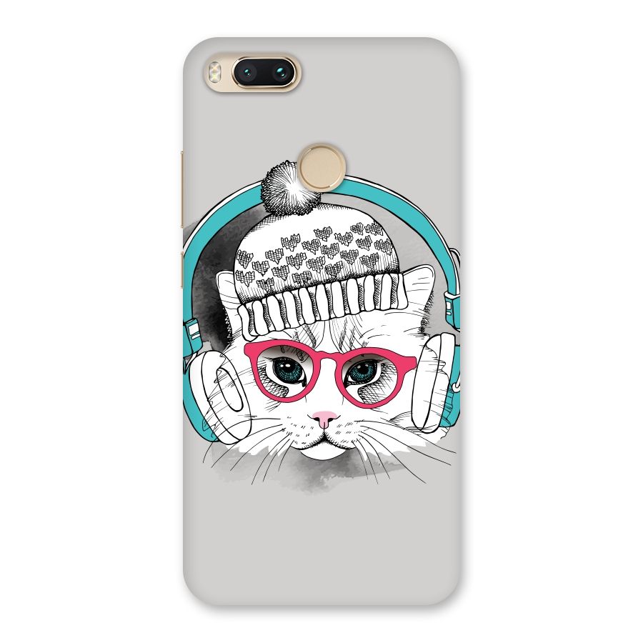Cat Headphones Back Case for Mi A1