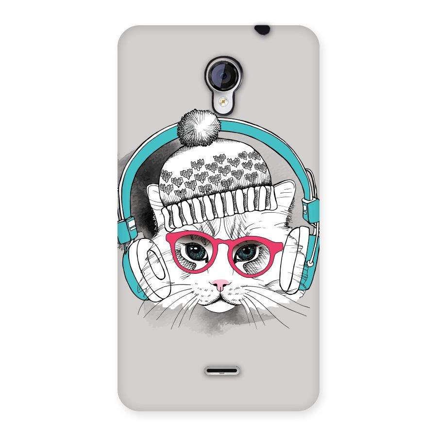 Cat Headphones Back Case for Micromax Unite 2 A106