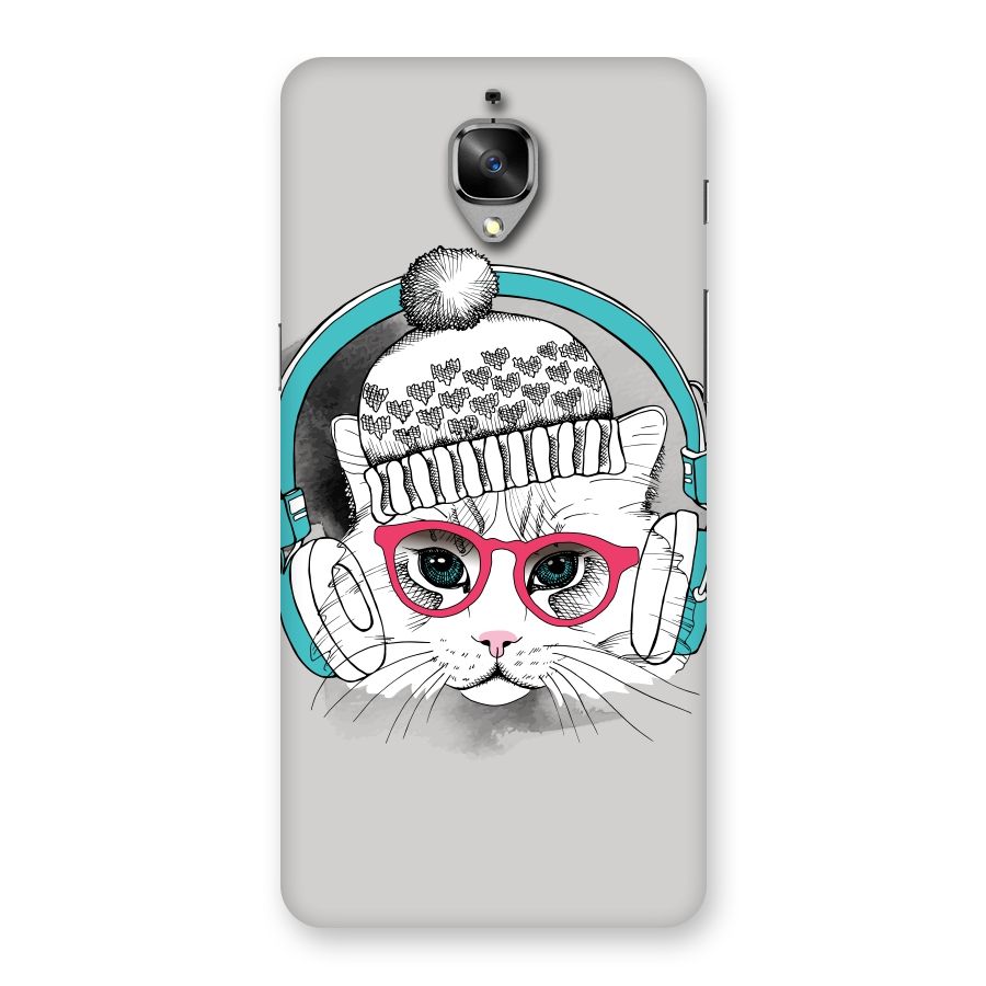 Cat Headphones Back Case for OnePlus 3