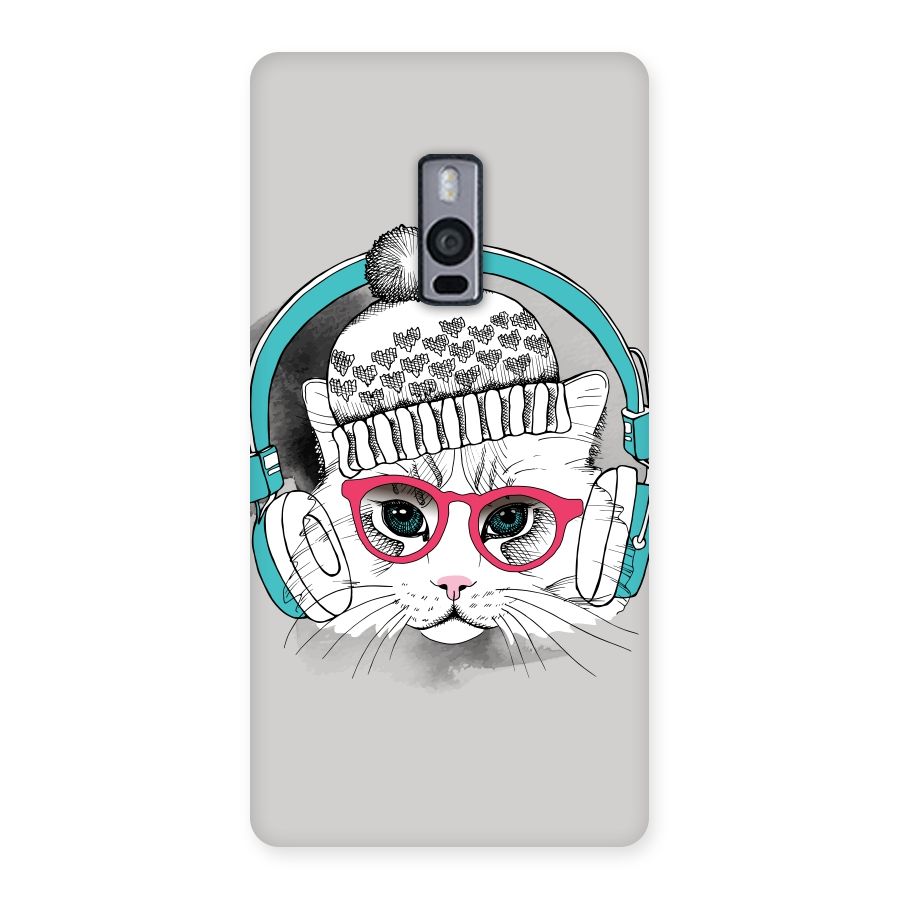 Cat Headphones Back Case for OnePlus Two