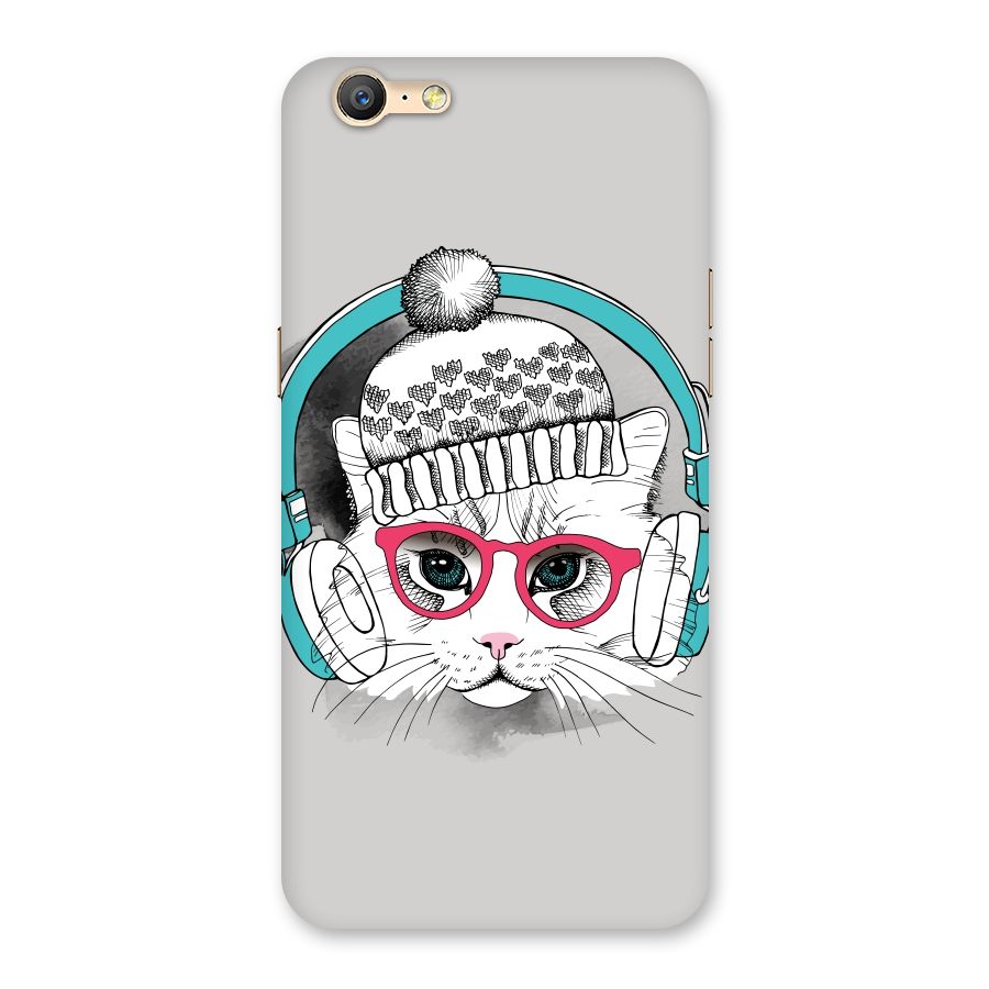 Cat Headphones Back Case for Oppo A57