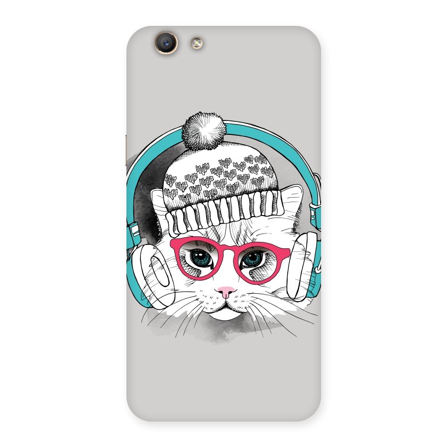Cat Headphones Back Case for Oppo F1s