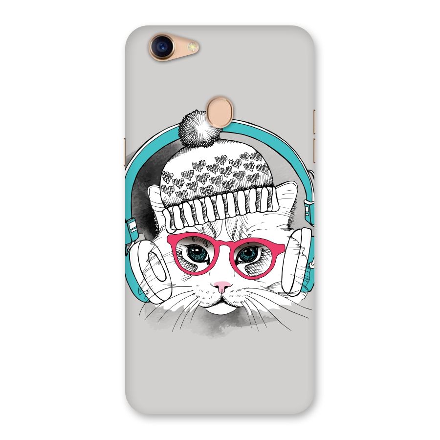 Cat Headphones Back Case for Oppo F5