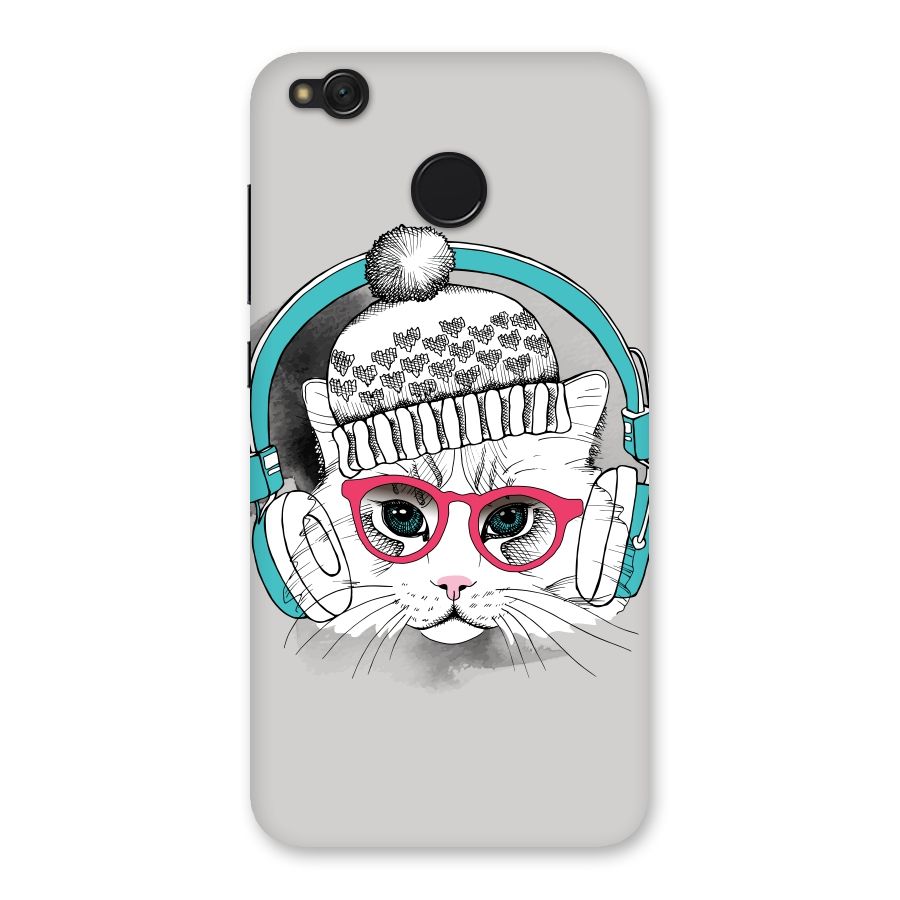 Cat Headphones Back Case for Redmi 4