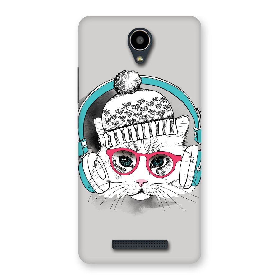 Cat Headphones Back Case for Redmi Note 2