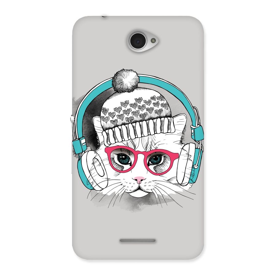 Cat Headphones Back Case for Sony Xperia E4