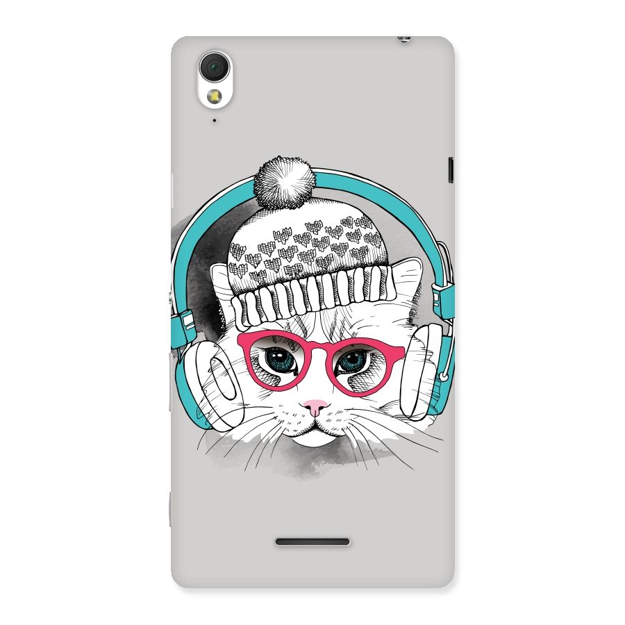 Cat Headphones Back Case for Sony Xperia T3