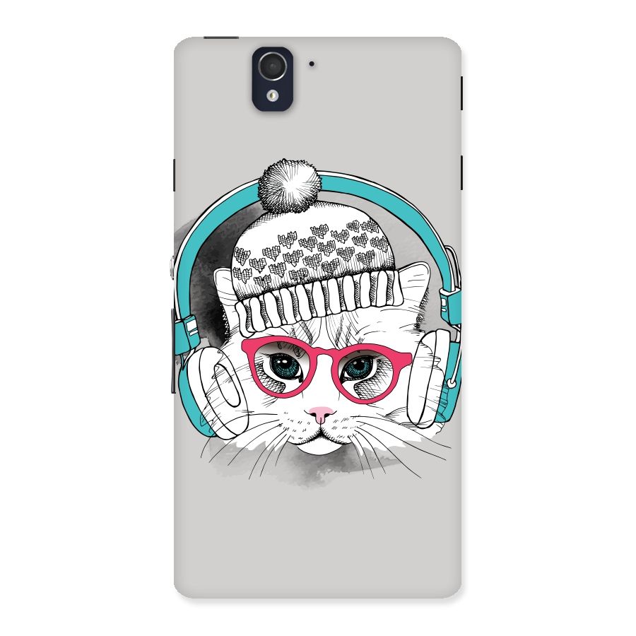 Cat Headphones Back Case for Sony Xperia Z