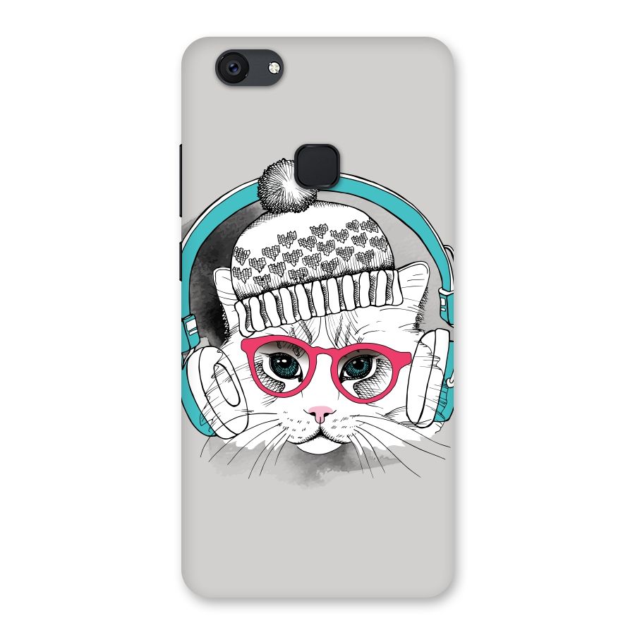 Cat Headphones Back Case for Vivo V7 Plus