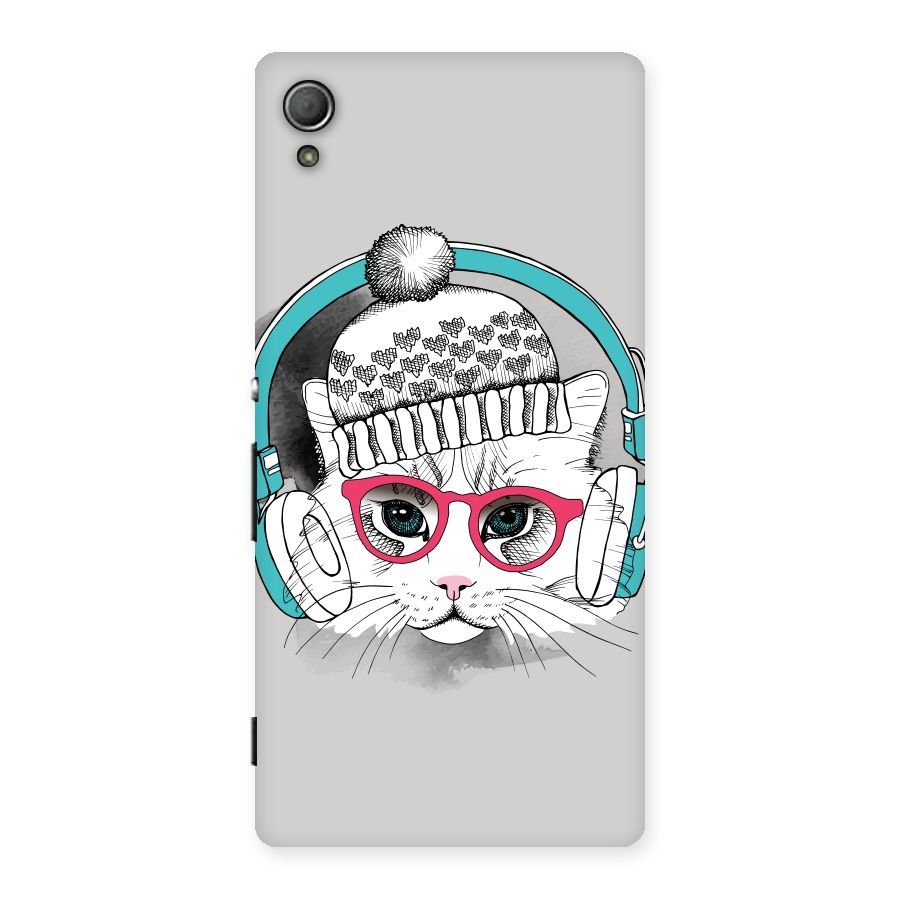 Cat Headphones Back Case for Xperia Z4