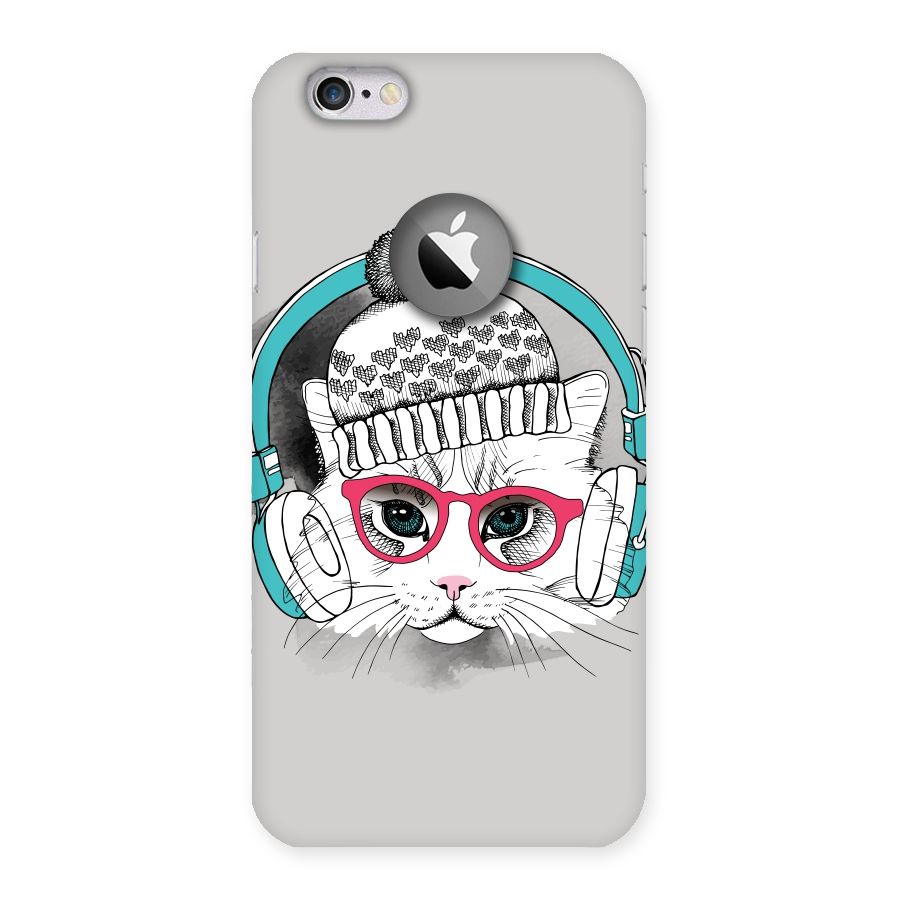 Cat Headphones Back Case for iPhone 6 Logo Cut
