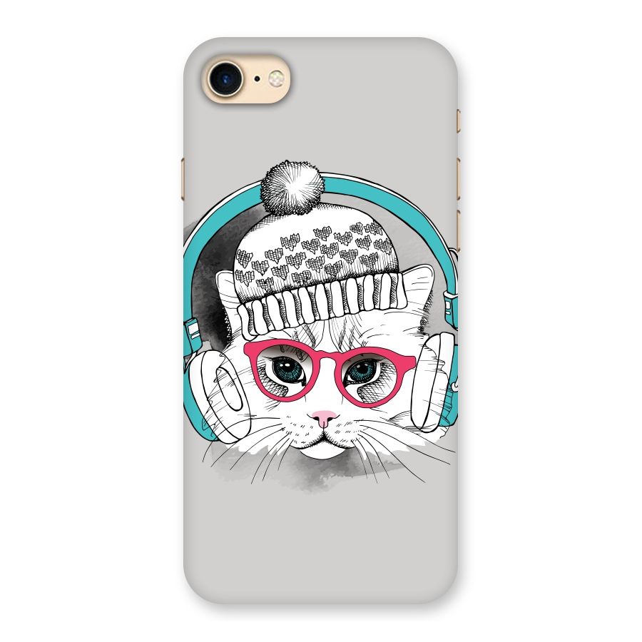 Cat Headphones Back Case for iPhone 7