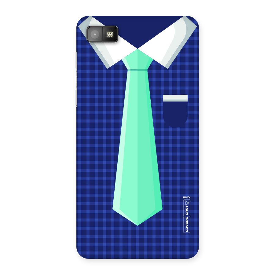 Checked Shirt Tie Back Case for Blackberry Z10