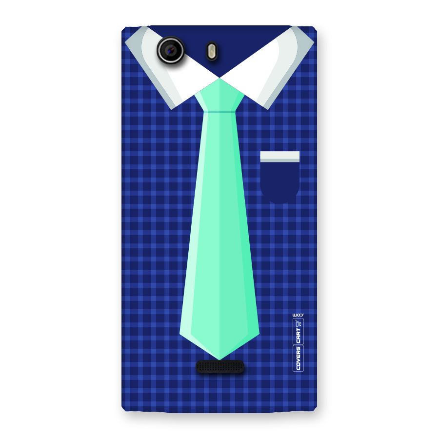 Checked Shirt Tie Back Case for Canvas Nitro 2 E311