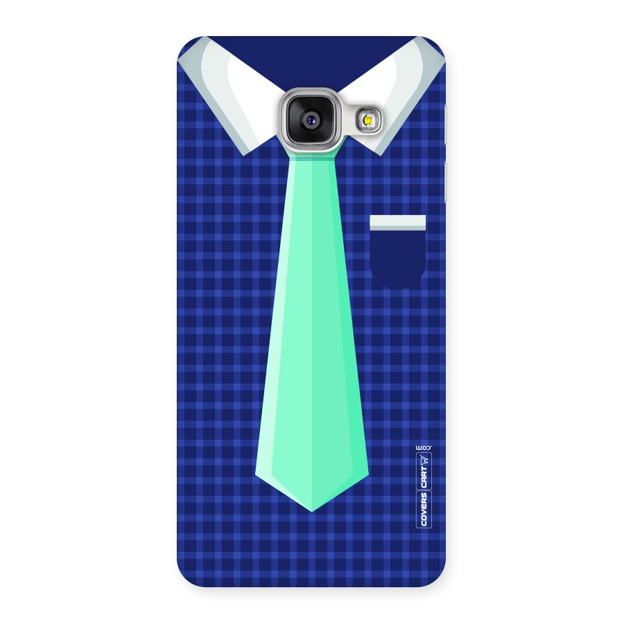 Checked Shirt Tie Back Case for Galaxy A3 2016
