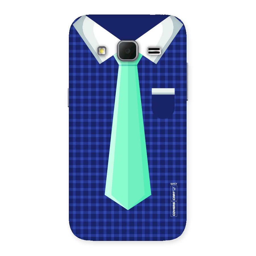 Checked Shirt Tie Back Case for Galaxy Core Prime