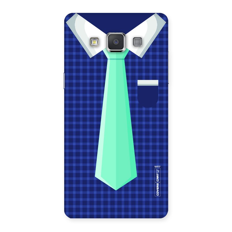 Checked Shirt Tie Back Case for Galaxy Grand Max