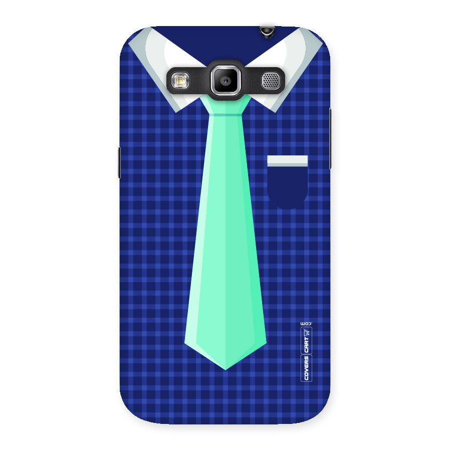 Checked Shirt Tie Back Case for Galaxy Grand Quattro
