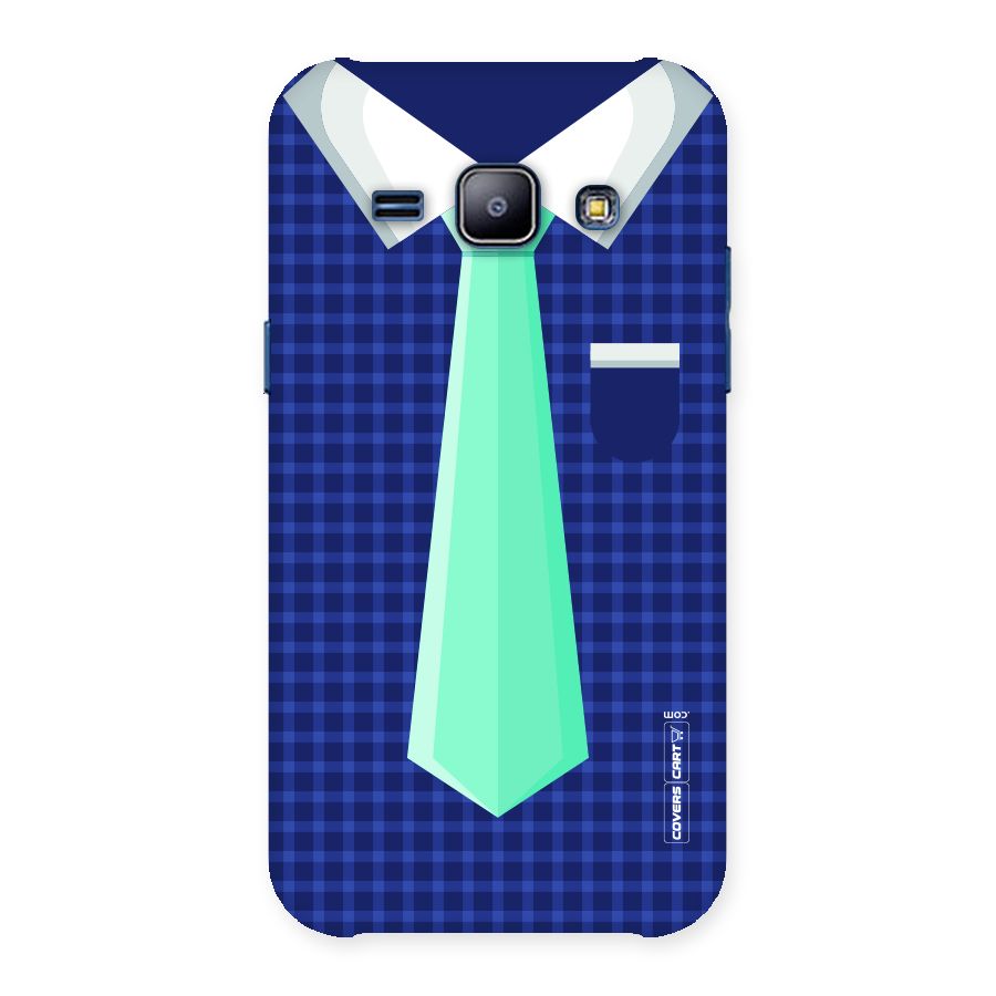 Checked Shirt Tie Back Case for Galaxy J1