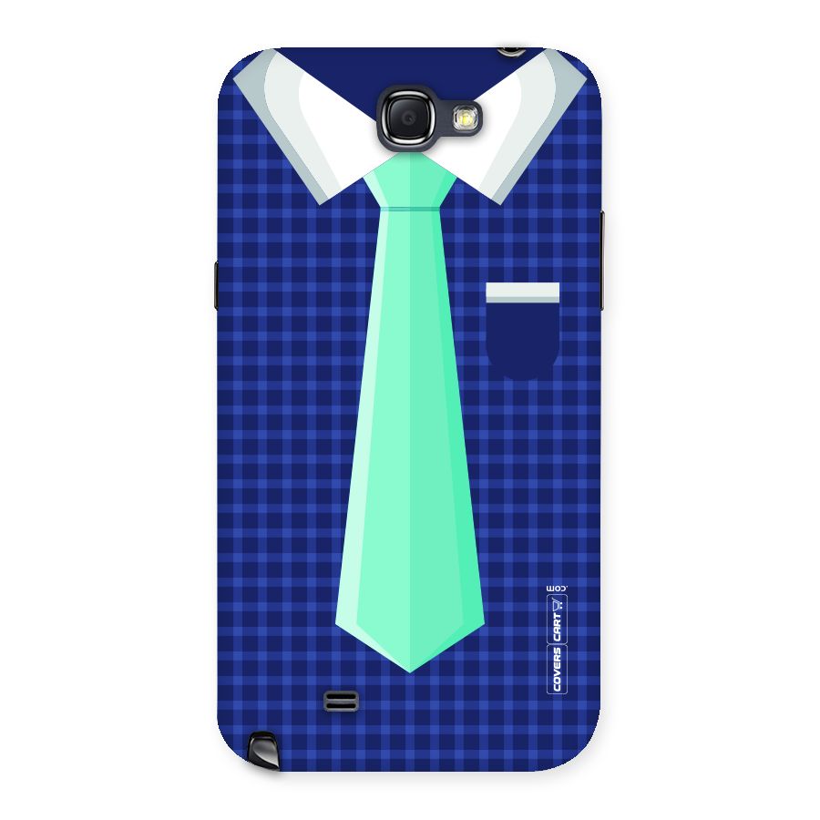 Checked Shirt Tie Back Case for Galaxy Note 2