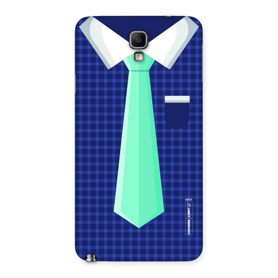 Checked Shirt Tie Back Case for Galaxy Note 3 Neo