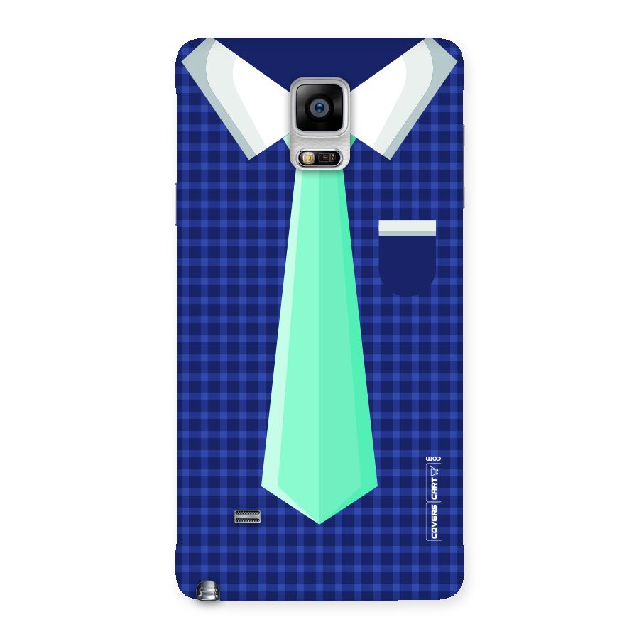 Checked Shirt Tie Back Case for Galaxy Note 4