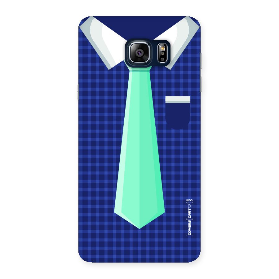 Checked Shirt Tie Back Case for Galaxy Note 5