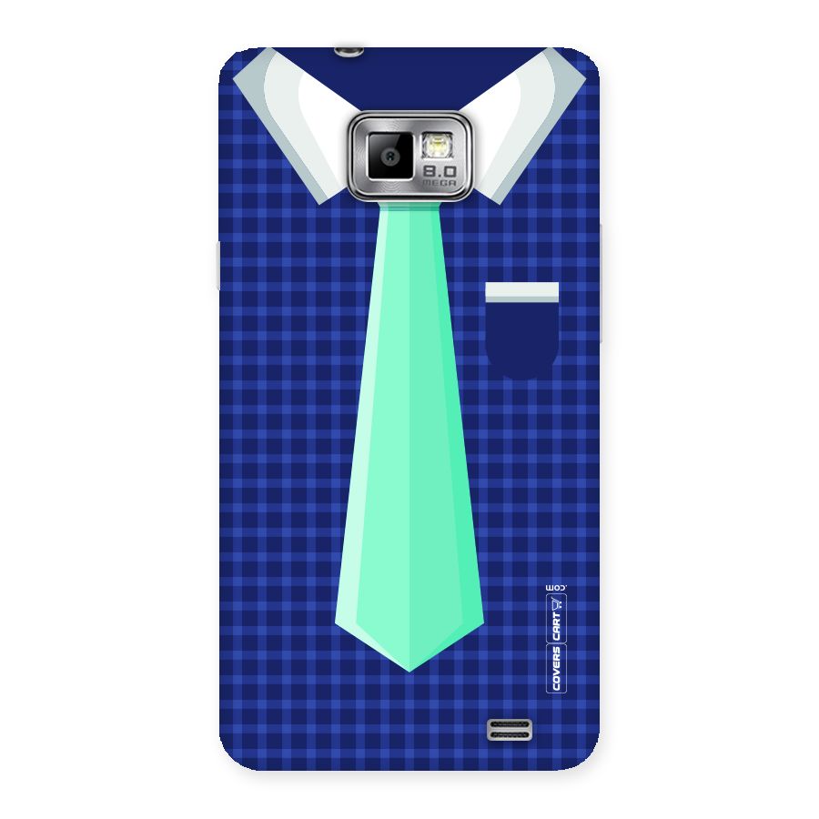 Checked Shirt Tie Back Case for Galaxy S2