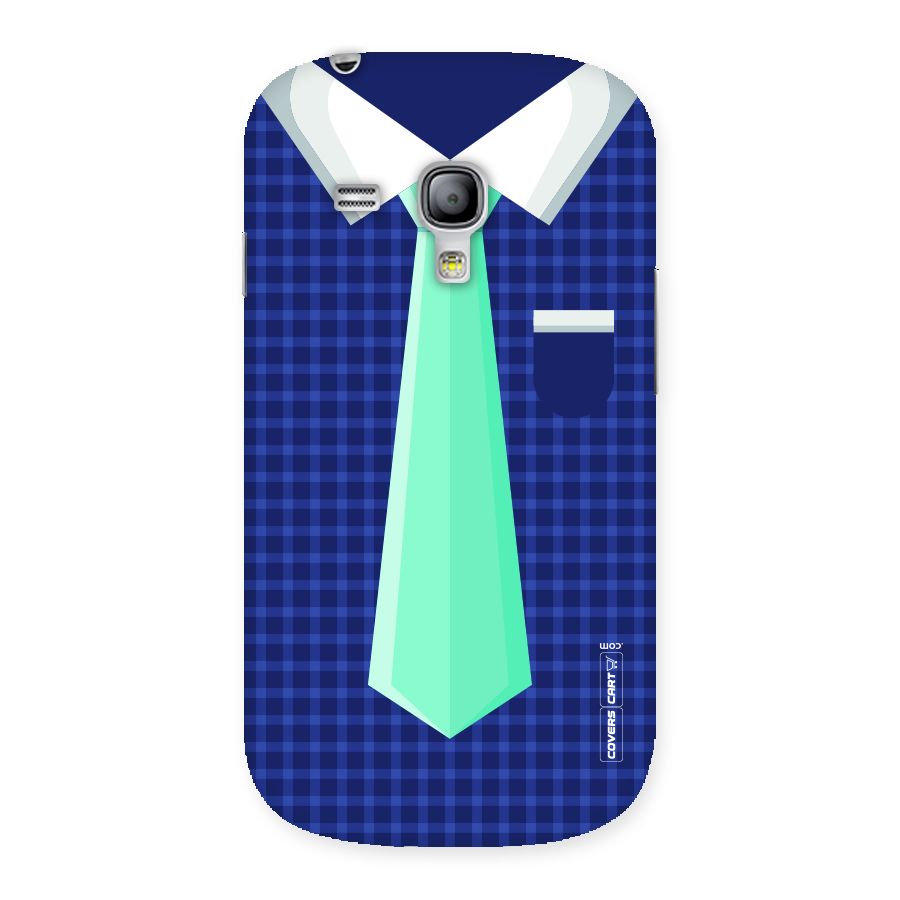 Checked Shirt Tie Back Case for Galaxy S3 Mini