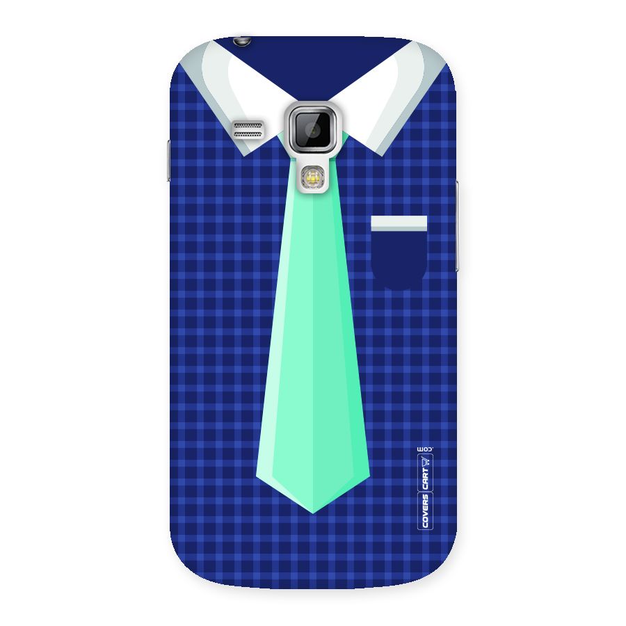 Checked Shirt Tie Back Case for Galaxy S Duos