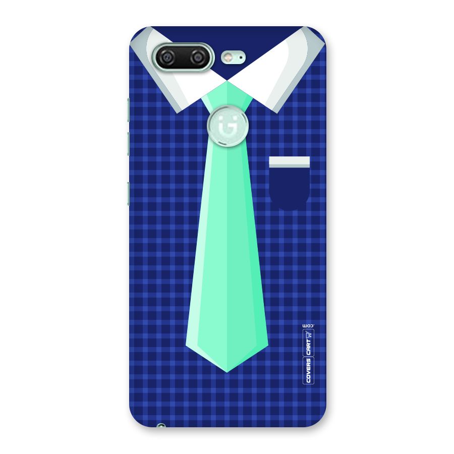 Checked Shirt Tie Back Case for Gionee S10
