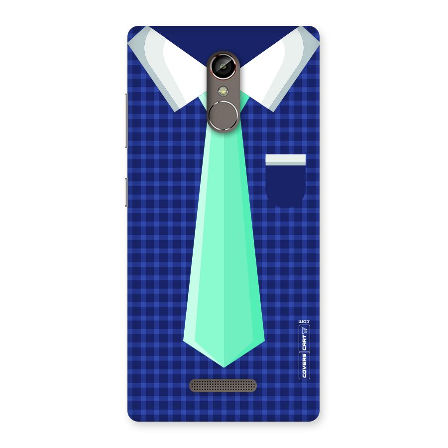 Checked Shirt Tie Back Case for Gionee S6s