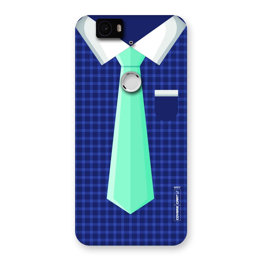 Checked Shirt Tie Back Case for Google Nexus-6P