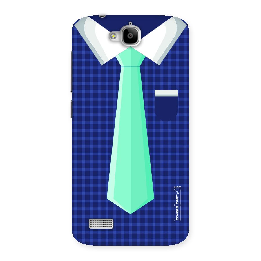Checked Shirt Tie Back Case for Honor Holly