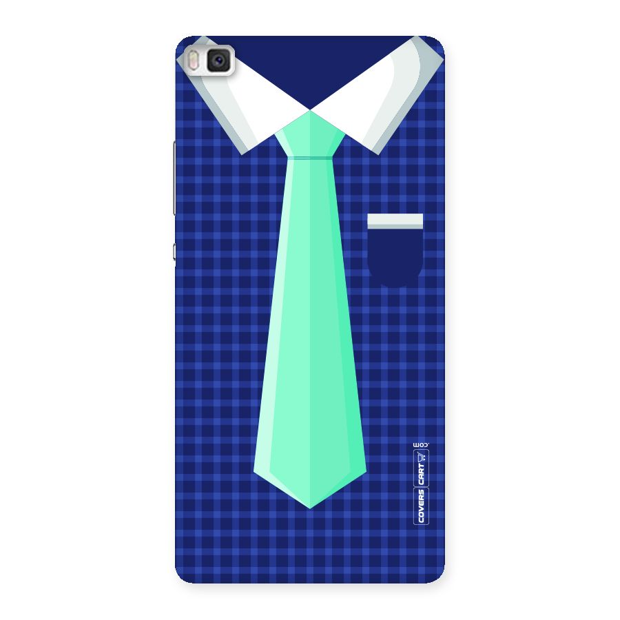 Checked Shirt Tie Back Case for Huawei P8