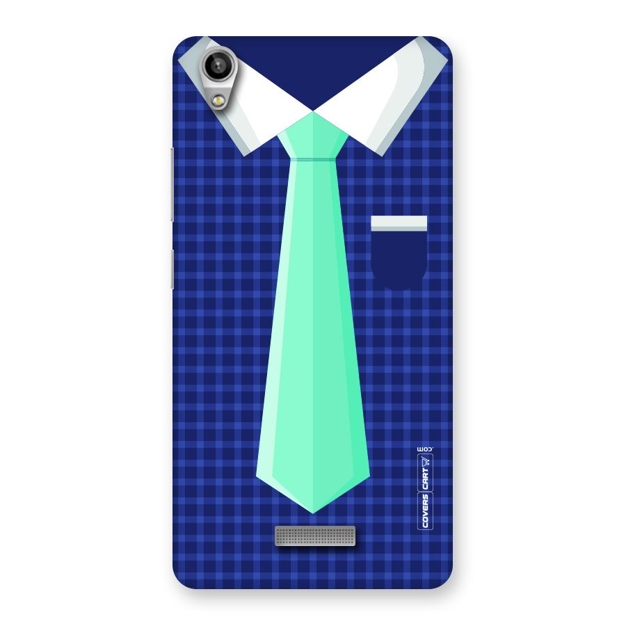 Checked Shirt Tie Back Case for Lava-Pixel-V1