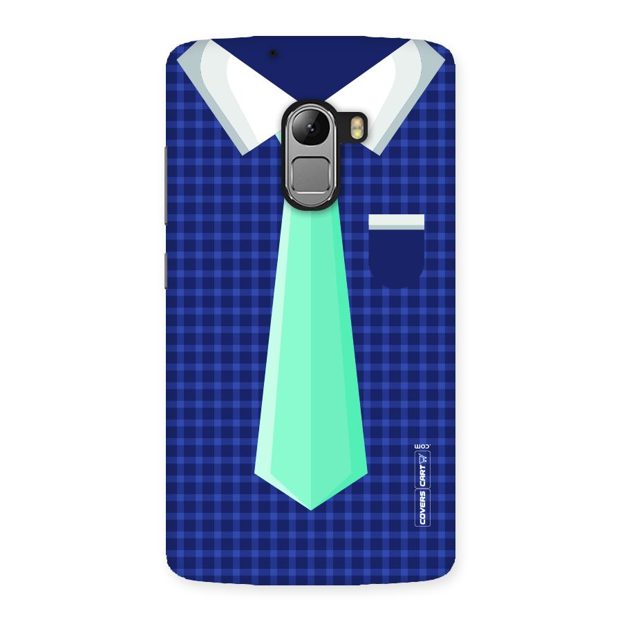 Checked Shirt Tie Back Case for Lenovo K4 Note