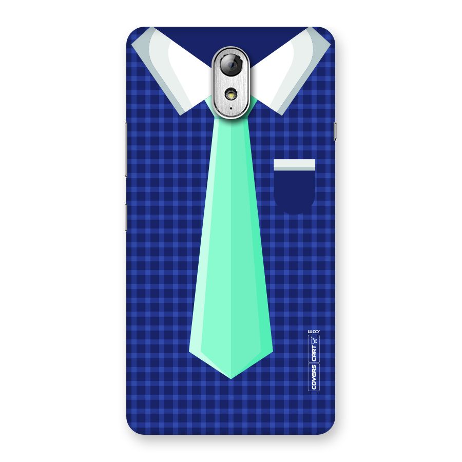 Checked Shirt Tie Back Case for Lenovo Vibe P1M